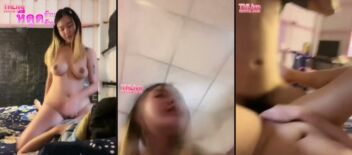 คลิปหลุด สาวอวย Thlive งานทางบ้าน ตั้งกล้องให้ผัวซอยหีขย่มควยไม่พักลีลาเด็ด
