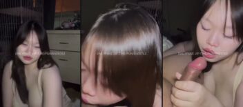 natnpnicha น้องแนท Onlyfans คลิปหลุดทางบ้าน สาวสวยร่านนั่งอมควยเลียหัวจนเยิ้ม 9 นาที