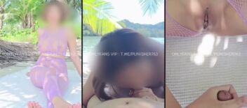 คลิปโป๊ เมียเงี่ยนจัดอยากเปลี่ยนฟิว เย็ดกลางป่าปูเสื่ออมควยผัว 21 นาที